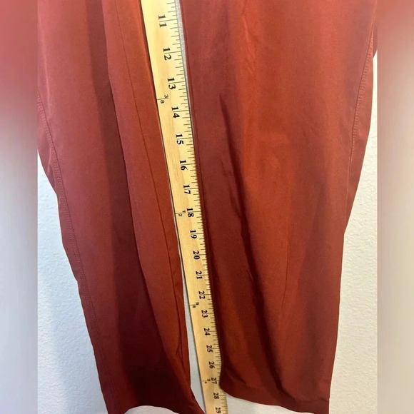 Athleta Skyline Pant in Cognac Rust  , Paperbag Tapered trouser pant size 4 - Picture 9 of 15